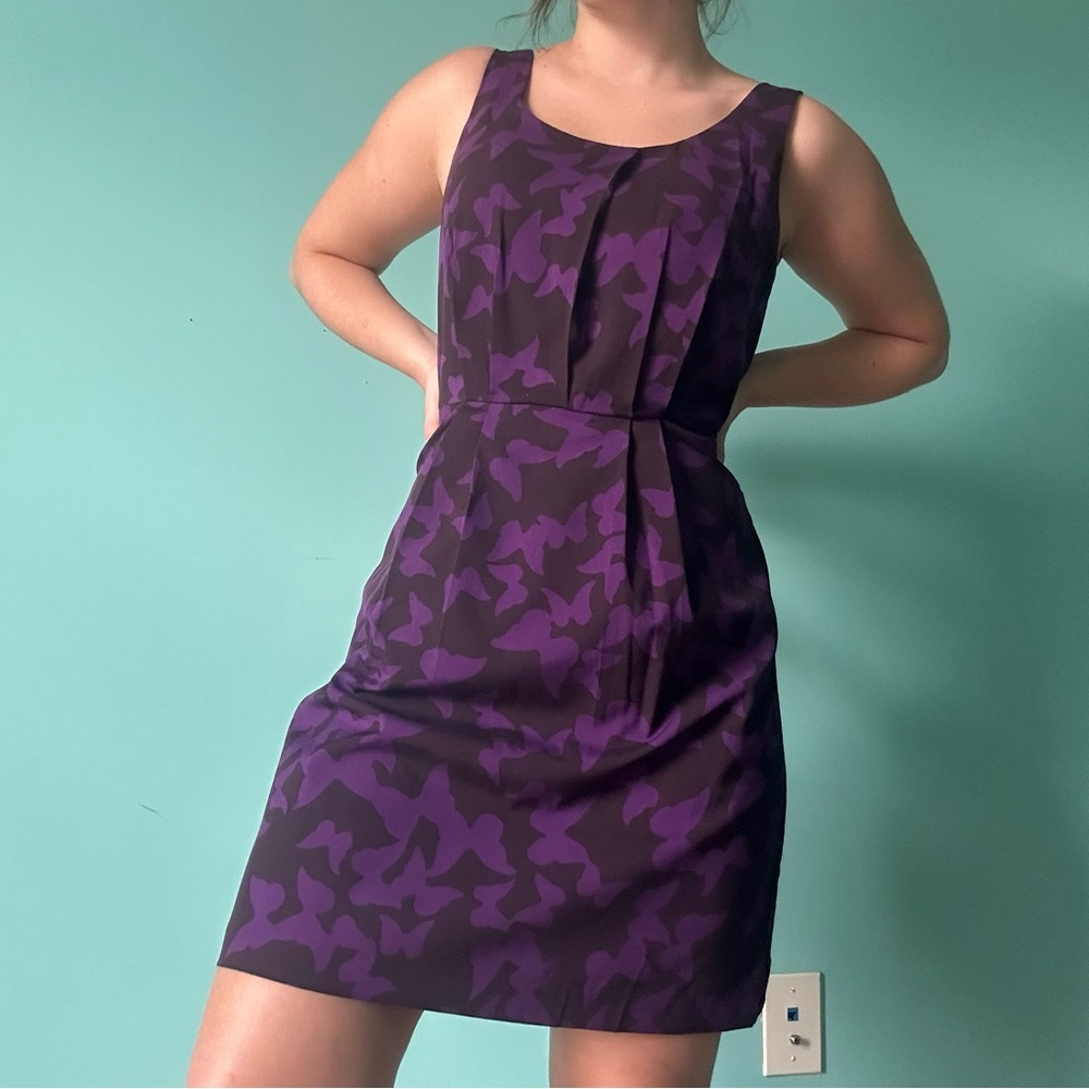 LOFT Purple Sheath Mini Dress for Cocktail